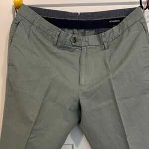 Bonobos Men's Slim Sage Light Green Chinos 36x32 Cotton Linen NWOT